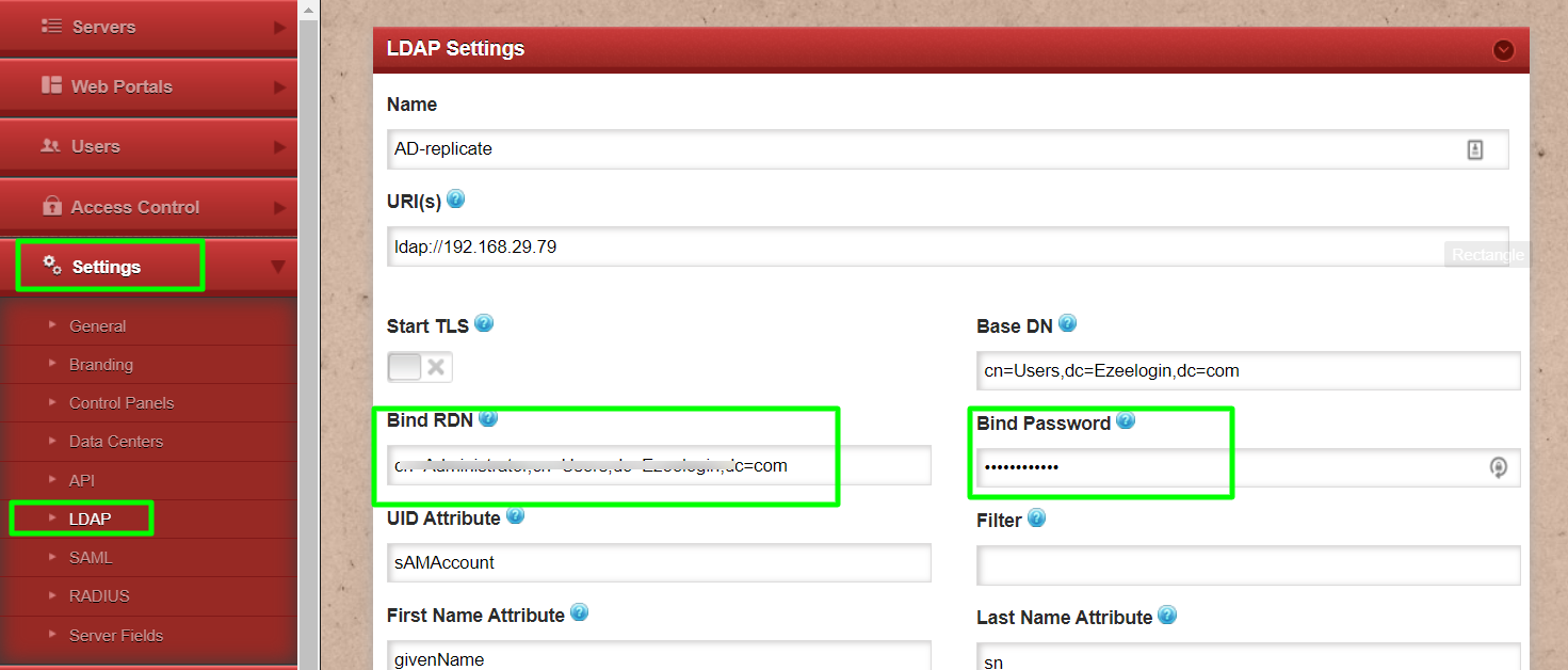php warning ldap_search () search operations error